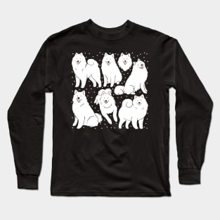 Cute samoyed illustration Long Sleeve T-Shirt